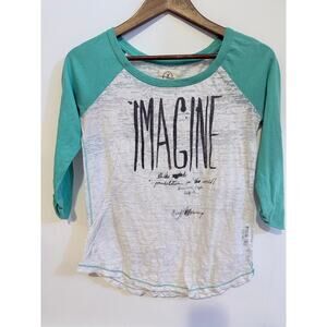 American Eagle Vintage T Women’s Size Small 3/4 Sleeve Graphic Green&White
